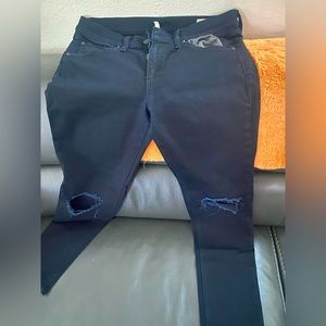 Rag & bone black ripped jeans